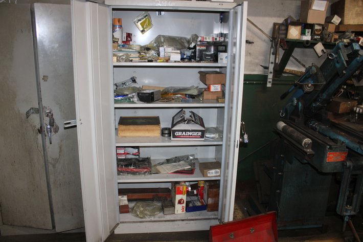 Image for Cabinet and contents to include  tool box on floor