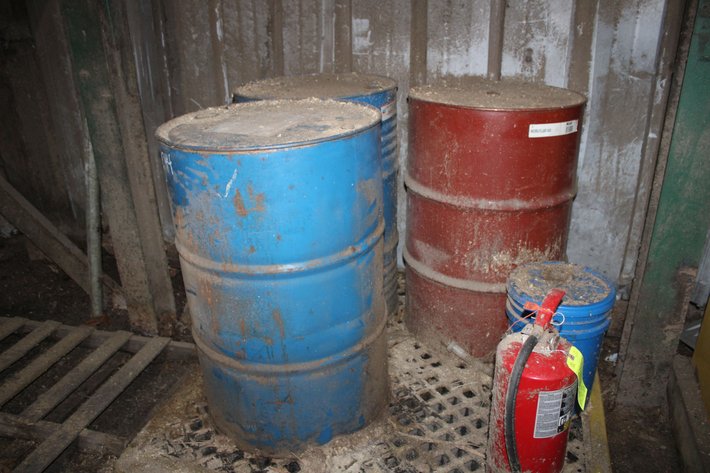 Image for (2) Oil Skids w/ Drums & Safety Cabinet