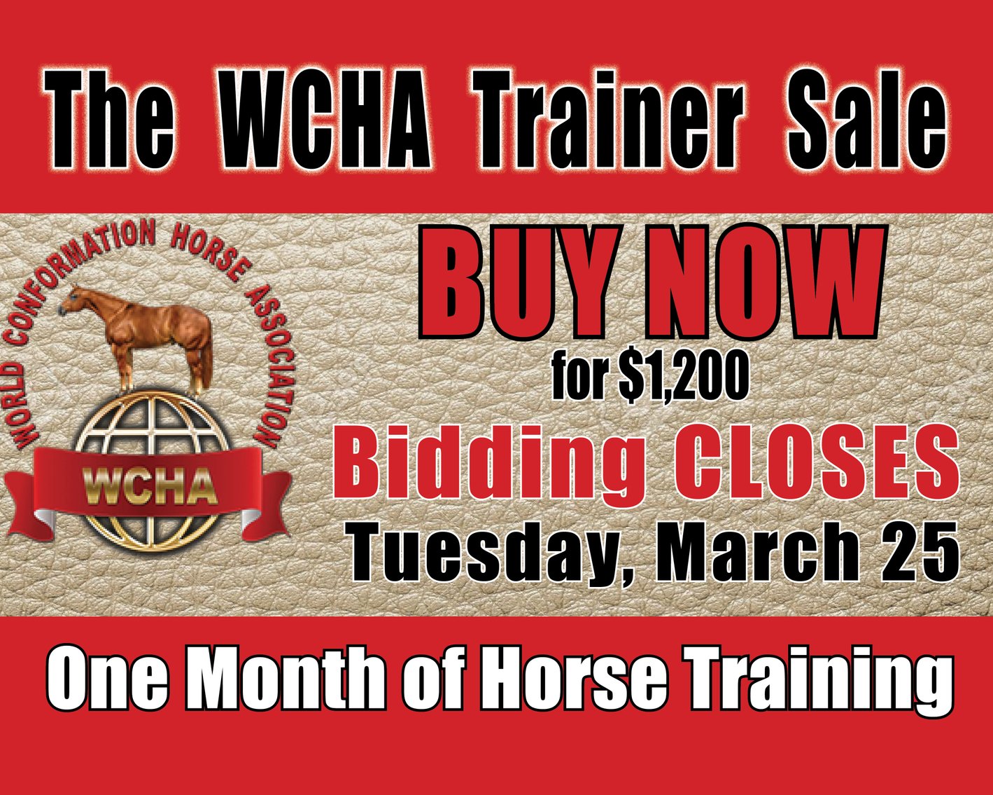 Image for 2025 WCHA Trainer Sale