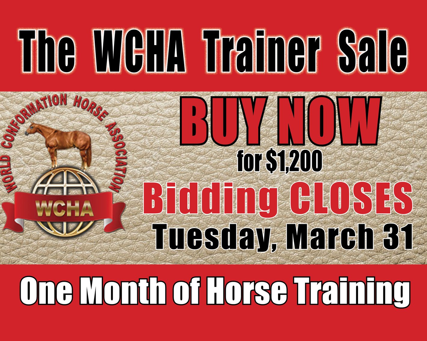 Image for 2026 WCHA Trainer Sale