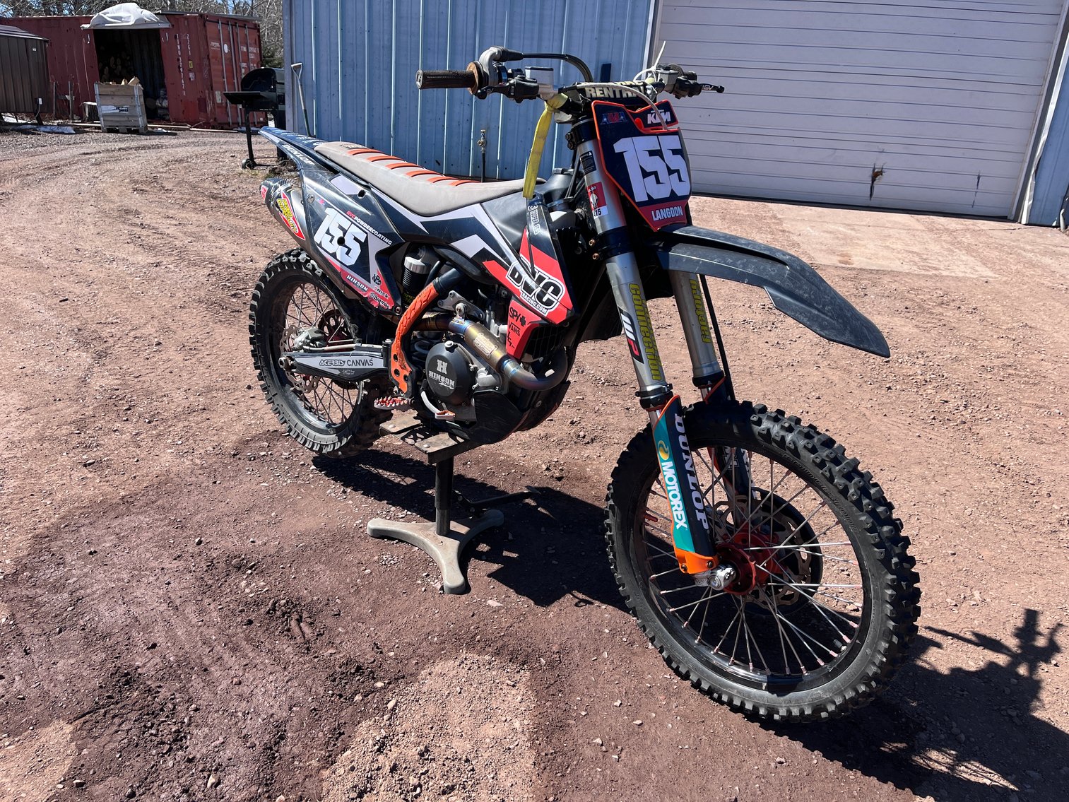 2006 Terry by Fleetwood 32' Camper, 2017 450-SX-F Dirt Bike, Motorcycle Carrier & Cable Rolls