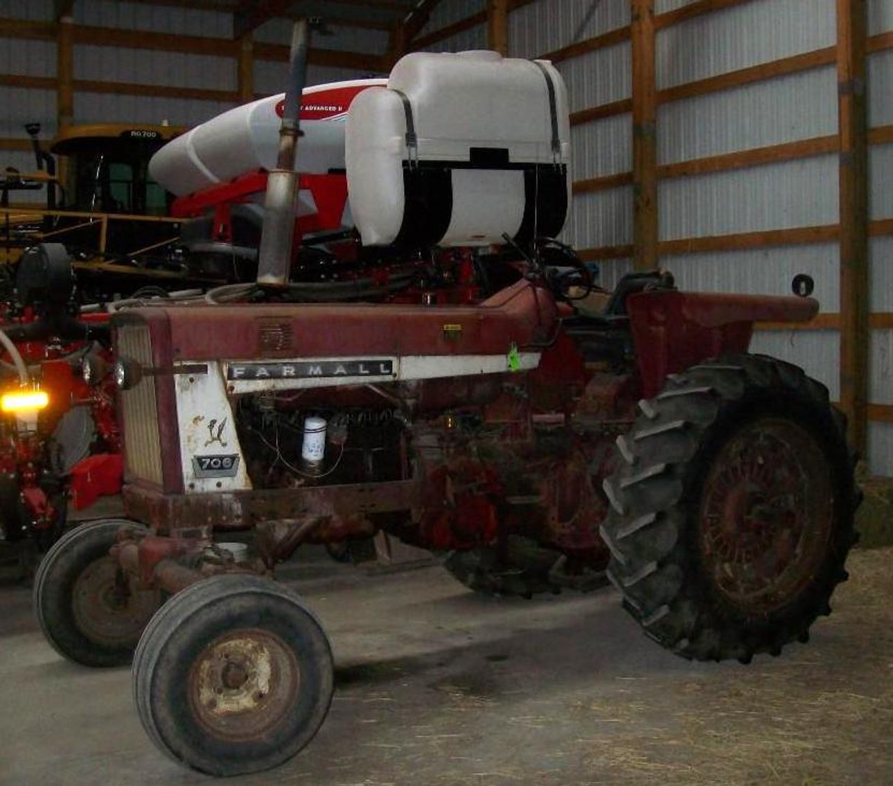 2014 HitchDoc Snowblower - IH Farmall 706 - Stalk Chopper - Hubs & Duals- (2) Bin Fans