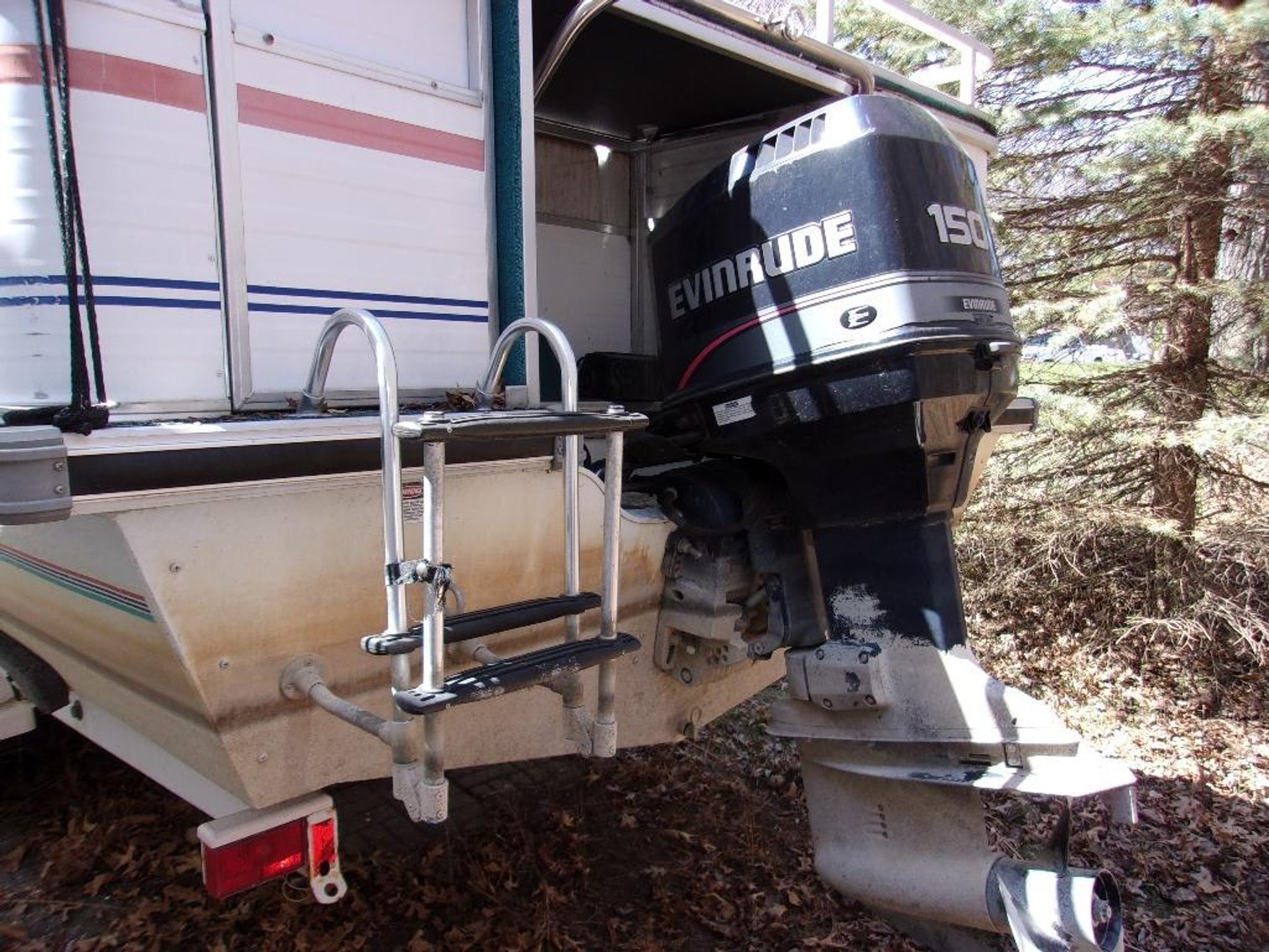 1996 24' Lowe Deck Boat and Trailer