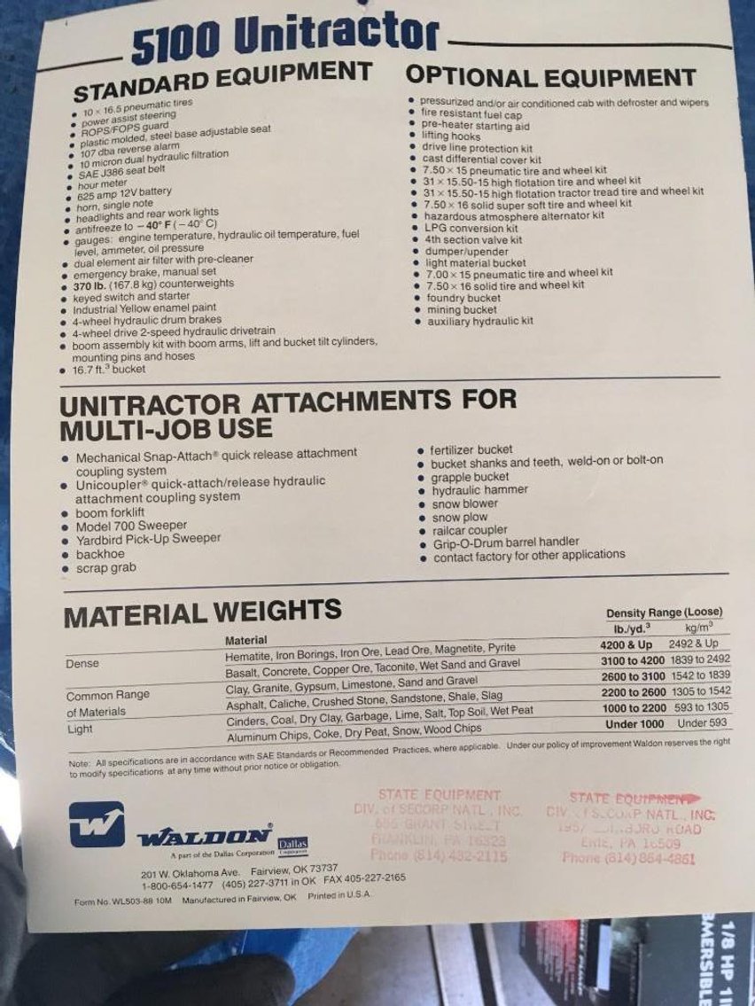 Waldon 5100 Unitractor
