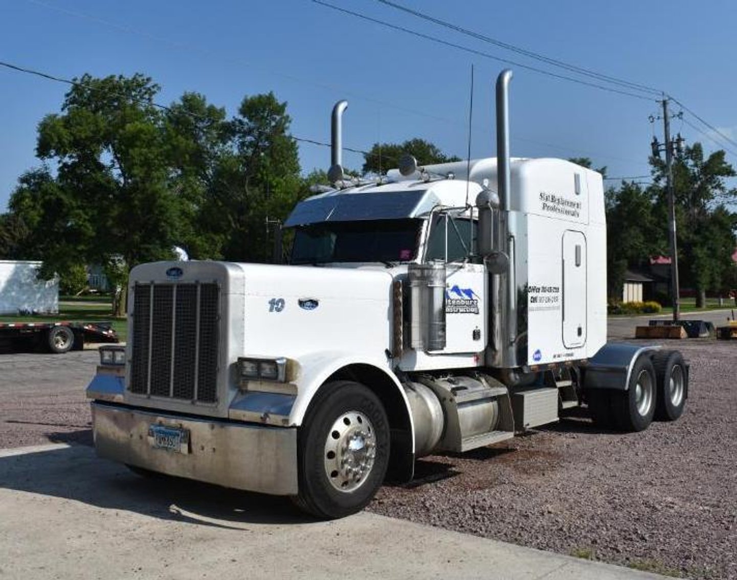 1999 Peterbilt Semi, Case Excavator, Masonry & General Shop Tools