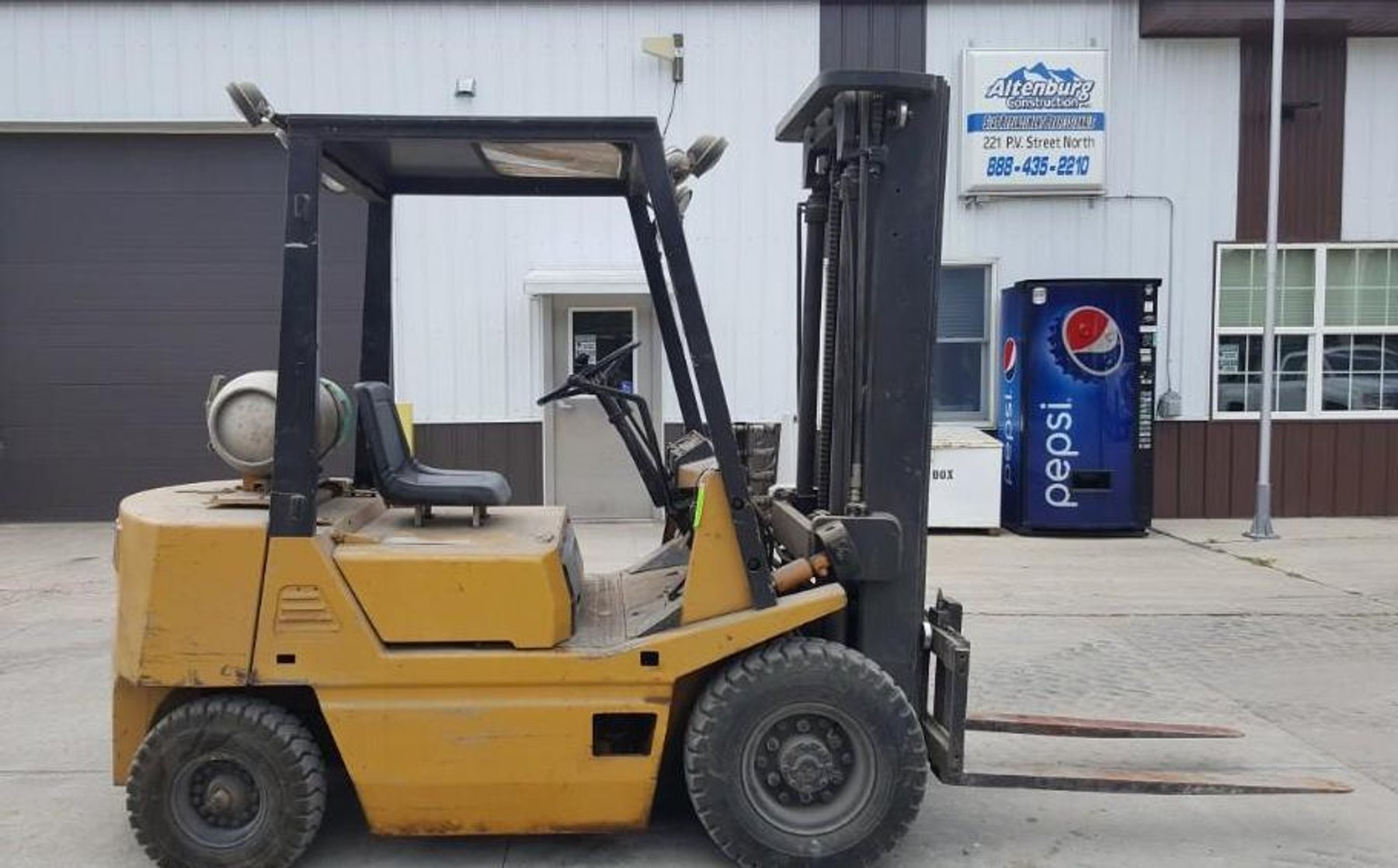 1999 Peterbilt Semi, Case Excavator, Masonry & General Shop Tools