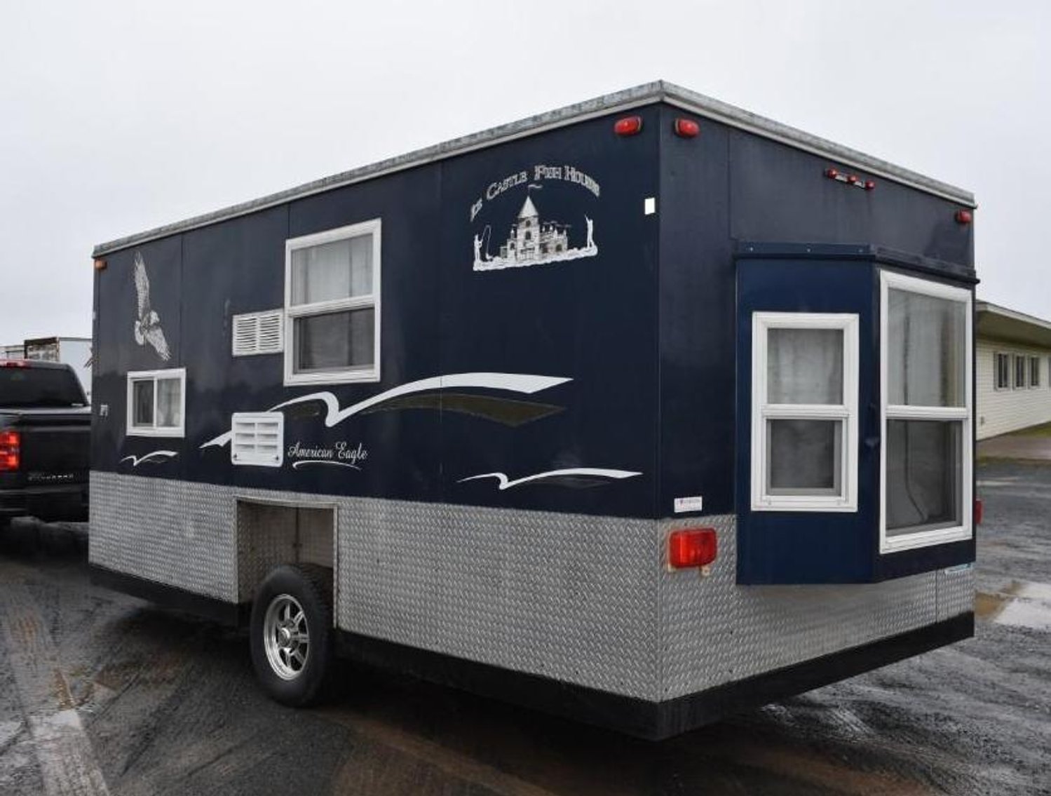 2011 Ice Castle 16' V American Eagle Drop Down Hydraulic Fish House