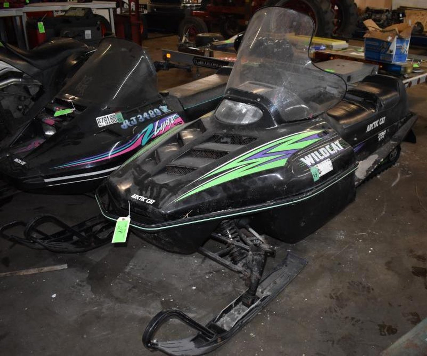 Automotive Repair Shop Equipment, (2) Arctic Cat Snowmobiles & Arctic Cat 450 XC EFI ATV