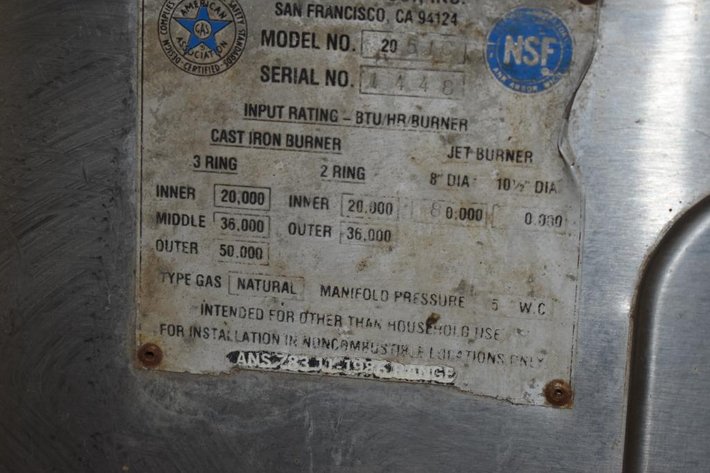 Image for Robert Yick Company Cast Iron Wok Range With (5) Burners