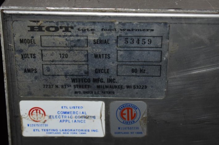 Image for Rolling Wittco Hot Box Warming Oven