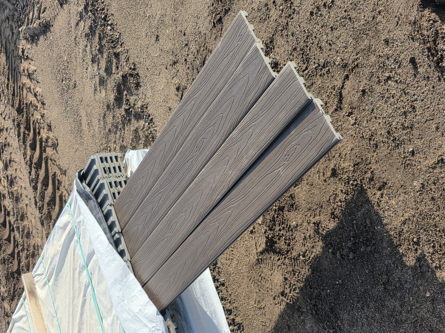 Deckorators 16' Slotted Composite Deck Boards, Color: Hana Brown (120777)