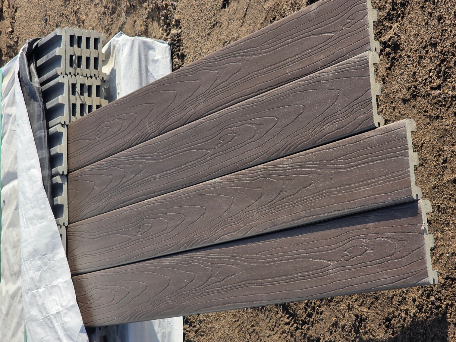Deckorators 16' Slotted Composite Deck Boards, Color: Hana Brown (120777)