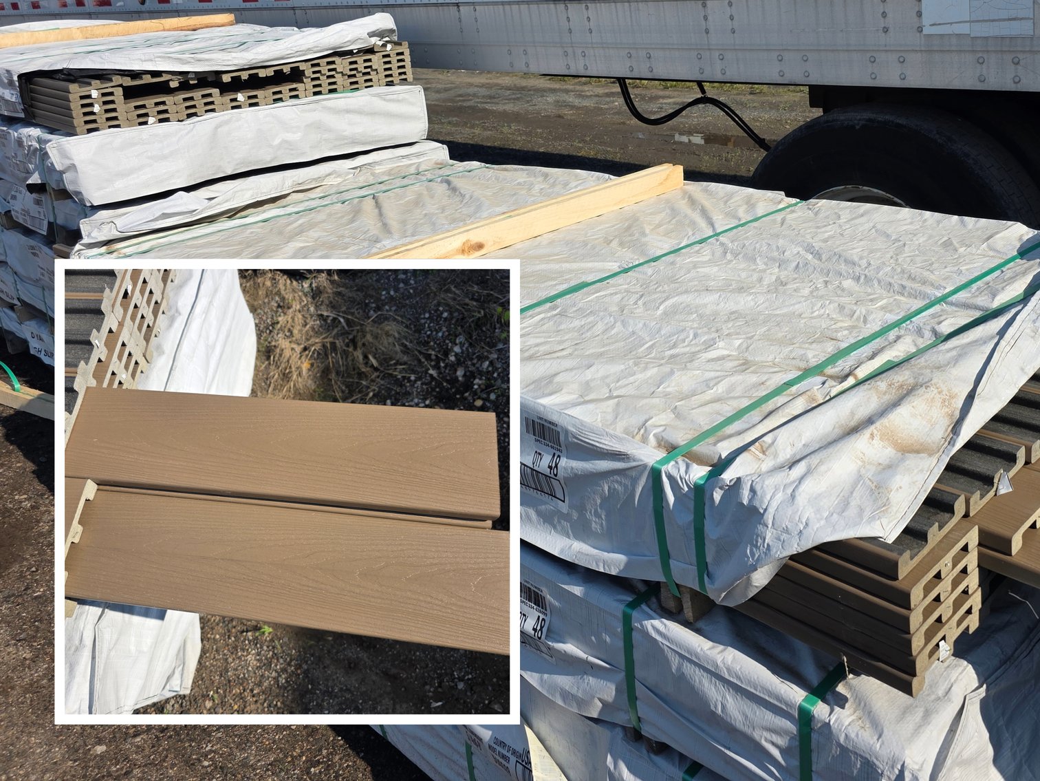 8' & 20' Deckorators Composite Deck Boards: Brown & Sandbar (141927)