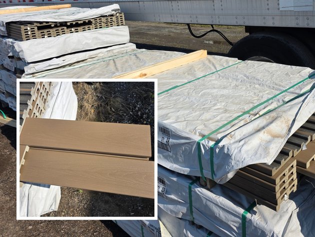 Image for 8' & 20' Deckorators Composite Deck Boards: Brown & Sandbar (141927)