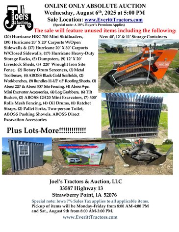 Image for 8/06/2025 Online Only Unused Absolute Items Auction