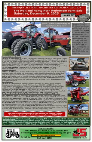 Image for The Walt and Nancy Horn HIGH QUALITY Farm Retirement Auction