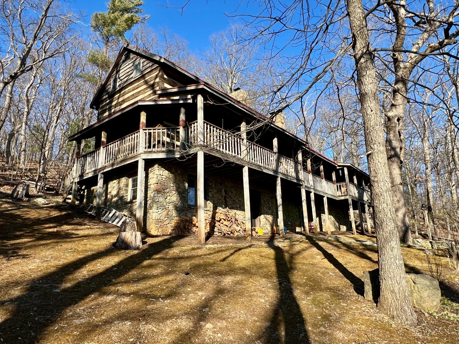 Image for 4 BR/1.5 BA Period Correct Relocated 1850's Log Cabin on 10 +/- Acres w/Amazing Mountain Views in Greene County, VA--ONLINE ONLY BIDDING!!